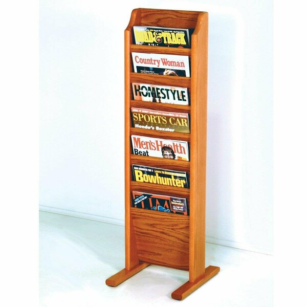 Latestluxury Cascade Free Standing 7 Pocket Magazine Rack - Black, Light Oak & Medium Oak LA3951981